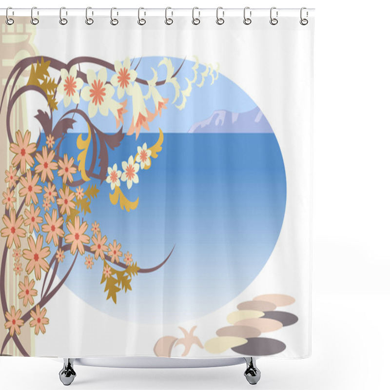 Personality  Ancient Seadscape Shower Curtains