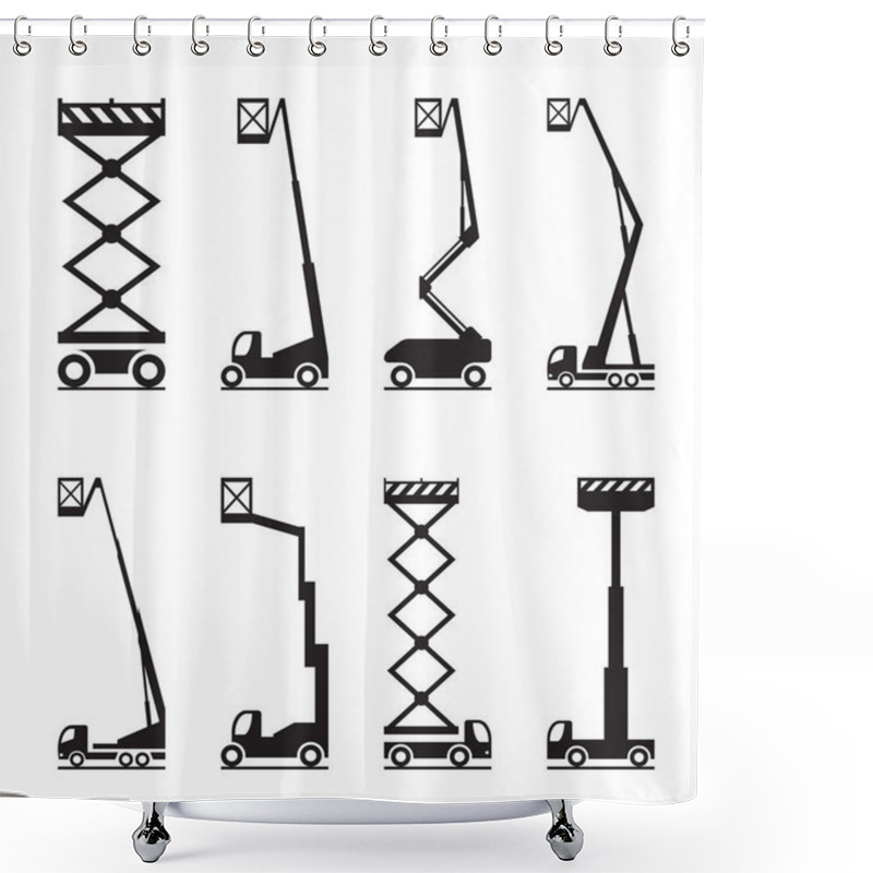 Personality  Industrial Lifting Equipment Shower Curtains