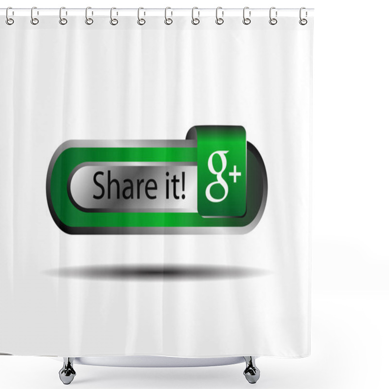 Personality  Share It Icon With G Vector Shower Curtains