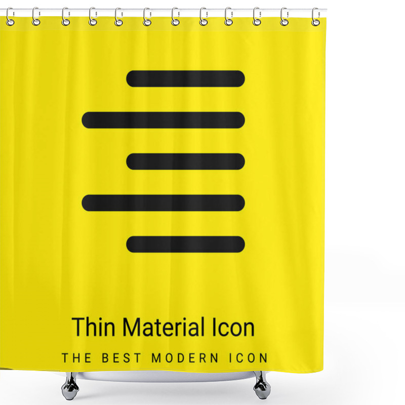 Personality  Align Minimal Bright Yellow Material Icon Shower Curtains