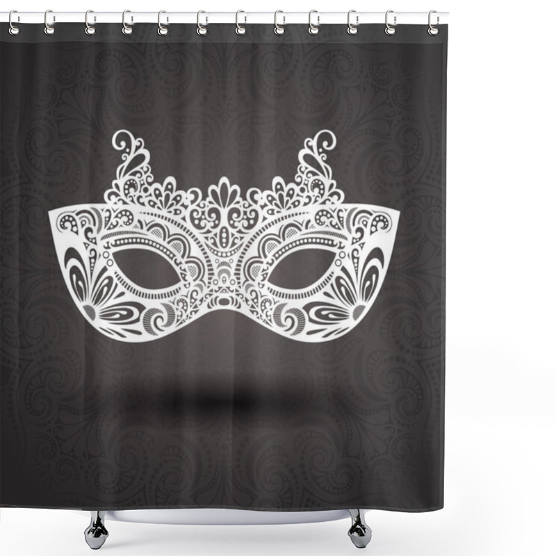 Personality  Beautiful Masquerade Mask (Vector) Shower Curtains