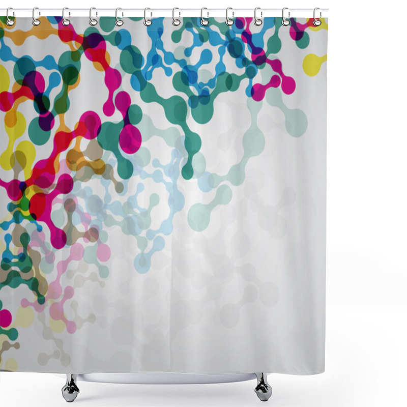 Personality  Abstract Tech Background. Futuristic Technology Interface. Vecto Shower Curtains