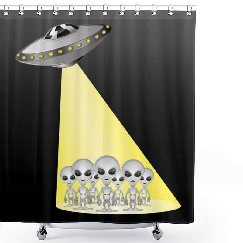 Personality  Vector Illustration. Aliens Shower Curtains