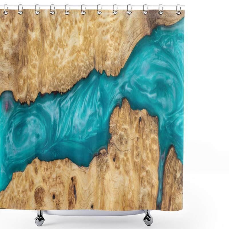 Personality  Casting Epoxy Resin Stabilizing Burl Leza  Salao Wood Abstract Art Isolated Background For Blanks Shower Curtains