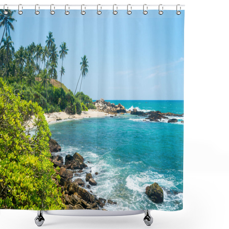 Personality  Tropical Beach In Sri Lanka Shower Curtains