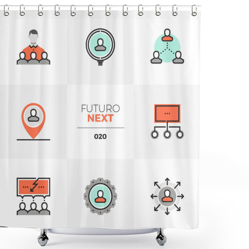 Personality  Human Resources Futuro Next Icons Shower Curtains