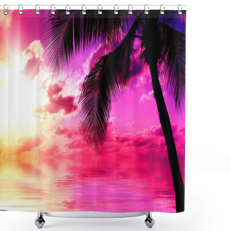 Personality  Sunset Beach Shower Curtains