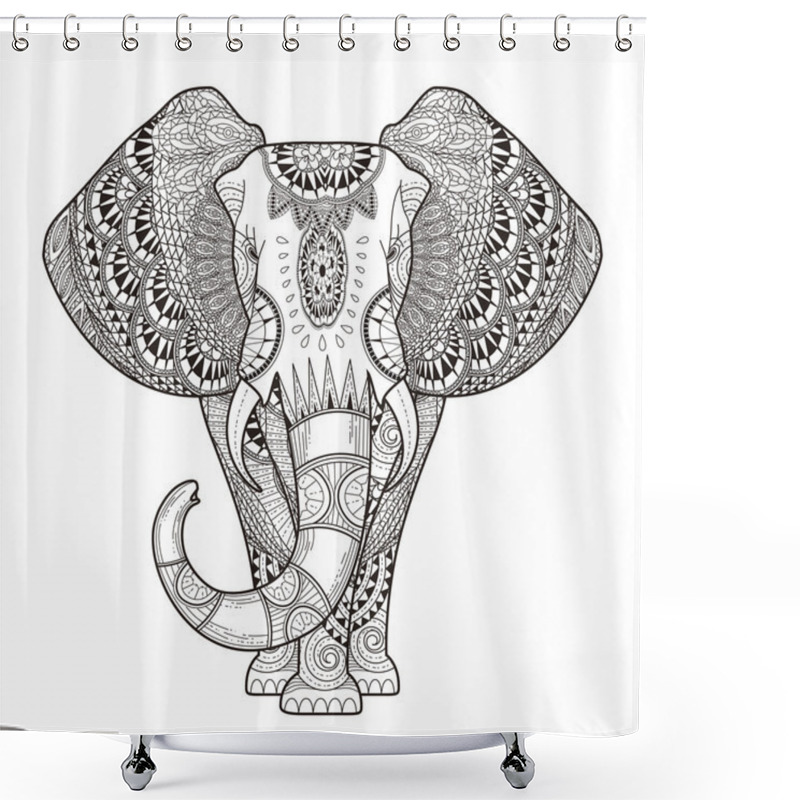 Personality  Graceful Elephant Shower Curtains