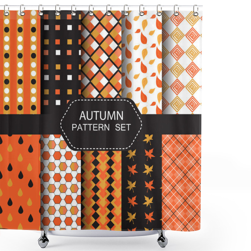 Personality  10 Different Autumn  Patterns Shower Curtains