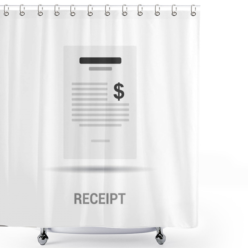 Personality  Payment Receipt Icon Shower Curtains