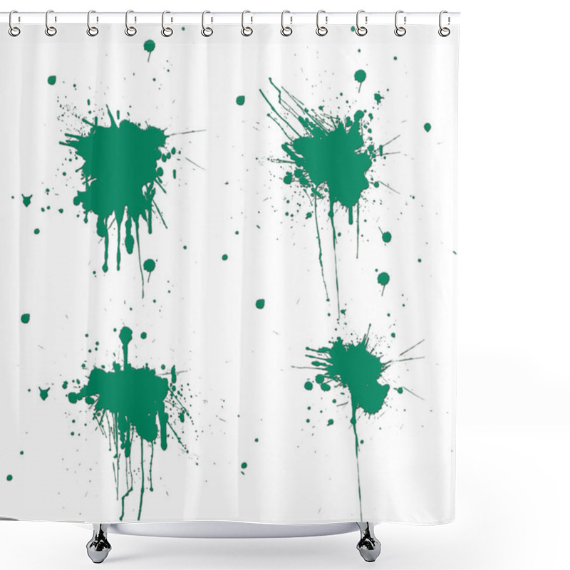 Personality  Green Blob Shower Curtains