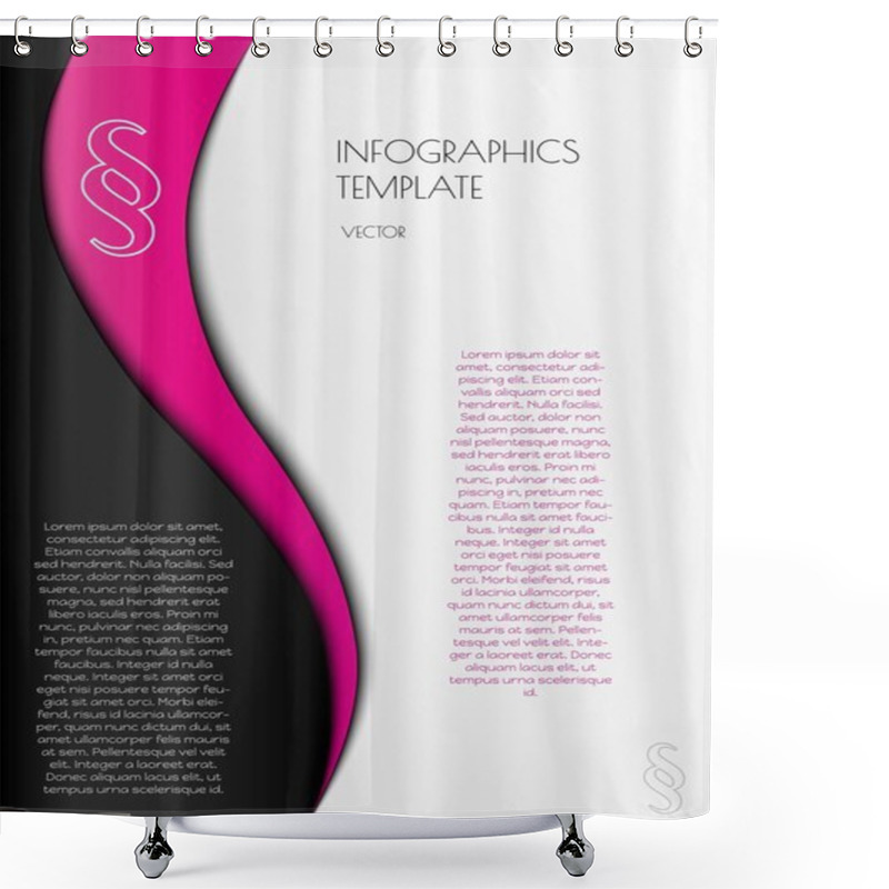 Personality  Infographics With Paragraph Symbol Shower Curtains