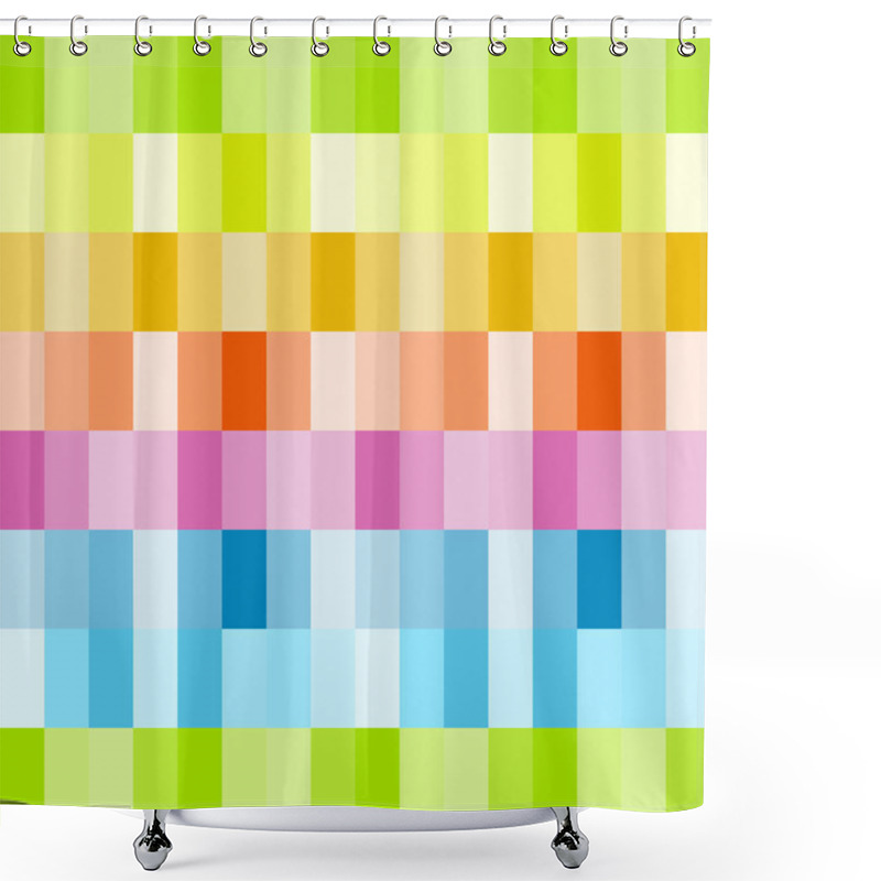 Personality  Rainbow Rows Shower Curtains