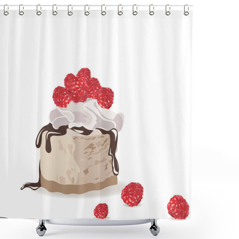 Personality  A Piece Of Delicious Cake Isolated Shower Curtains