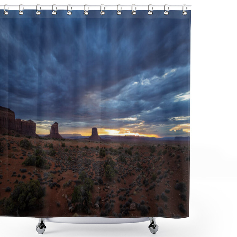 Personality  Sunset In Monument Valley, Arizona Shower Curtains