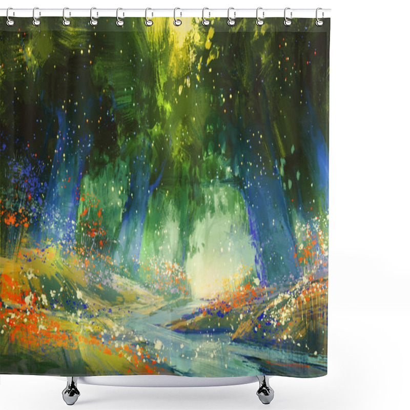 Personality  Mystic Forest Shower Curtains