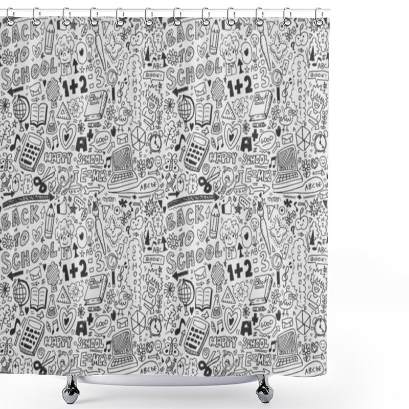 Personality  Seamless School Pattern Shower Curtains