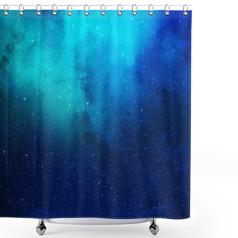 Personality  Starry Sky With Cosmic Dust. Space Star In The Sky. Star Clusters, Gas Clouds, Nebula, Starfield, Glowing Huge Nebula With Young Stars. Space Background. Artist Rendered. Shower Curtains