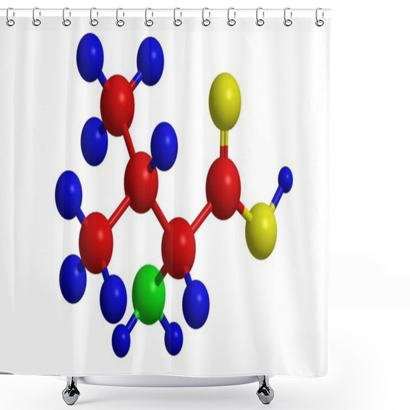 Personality  Molecular Structure Of Valine Shower Curtains