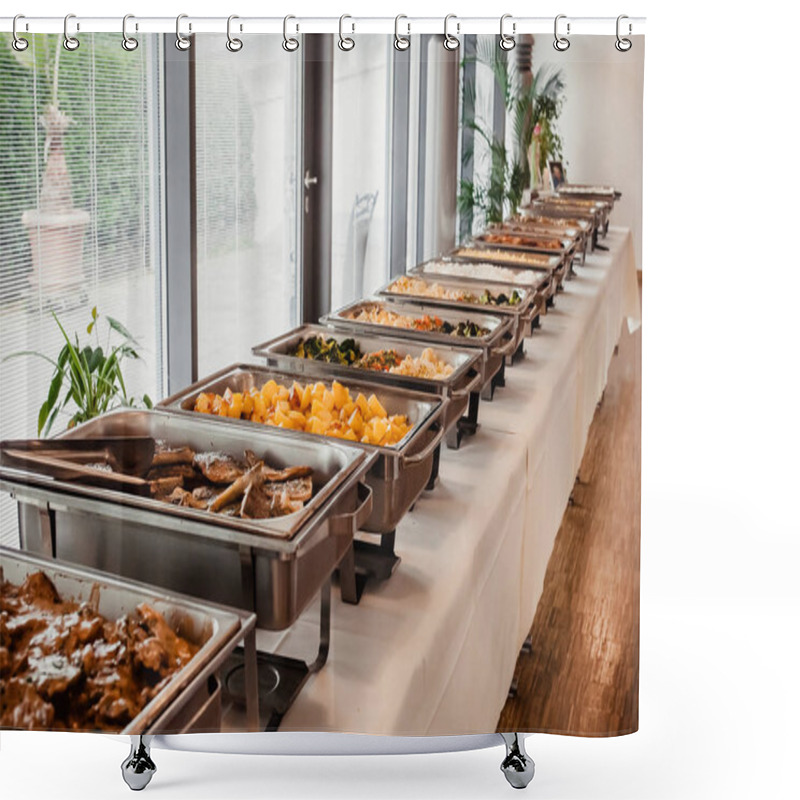 Personality  Catering Food Wedding Event Shower Curtains