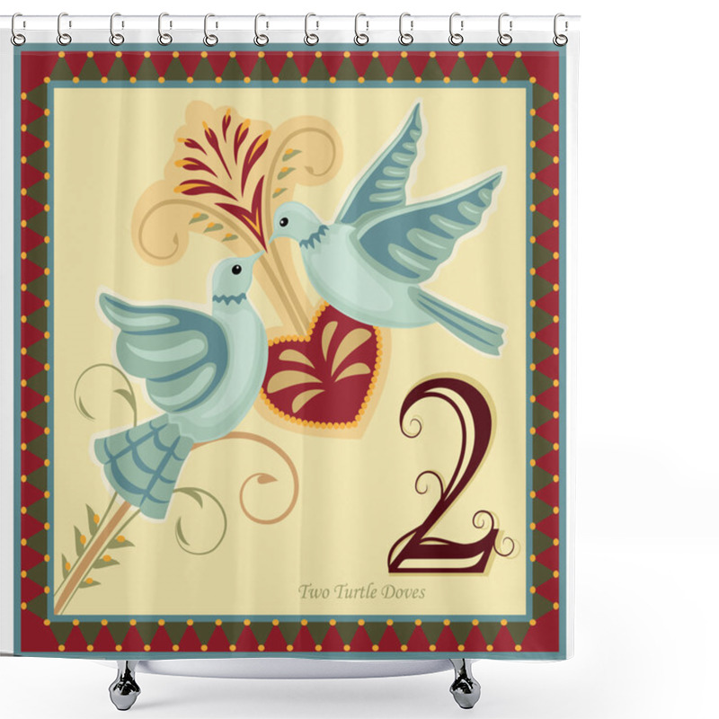 Personality  The 12 Days Of Christmas Shower Curtains