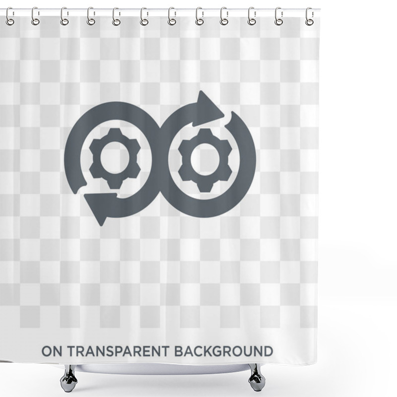 Personality  DEVOPS Icon. Trendy Flat Vector DEVOPS Icon On Transparent Background From Technology Collection. High Quality Filled DEVOPS Symbol Use For Web And Mobile Shower Curtains