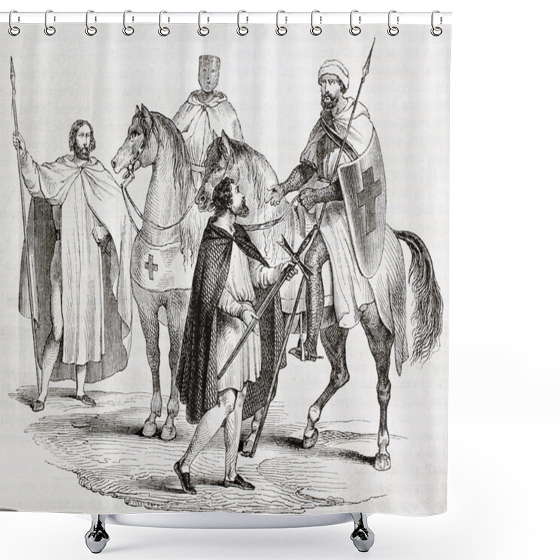 Personality  Knights Templar Shower Curtains