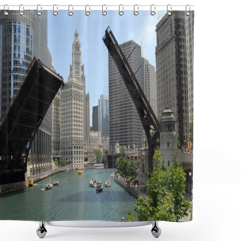 Personality  Downtown Chicago Shower Curtains