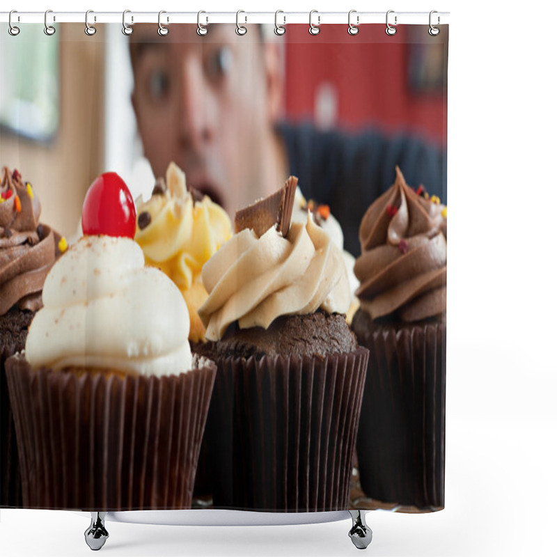 Personality  Man Wants To Eat Cupcakes Shower Curtains