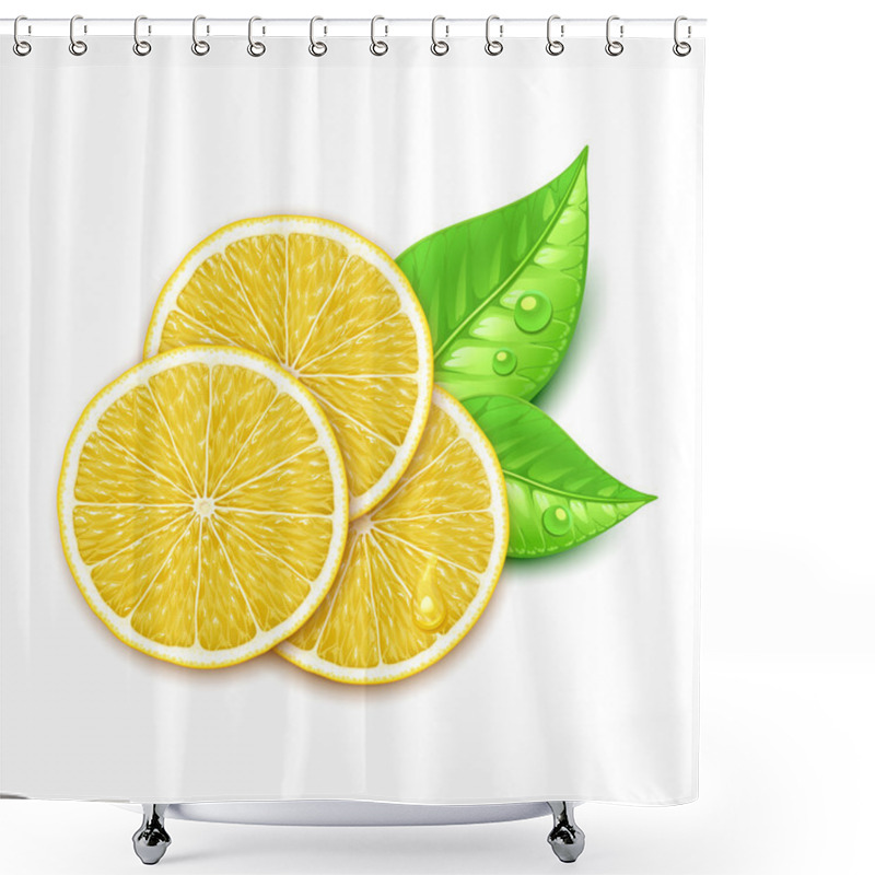 Personality  Lemon Slice Shower Curtains