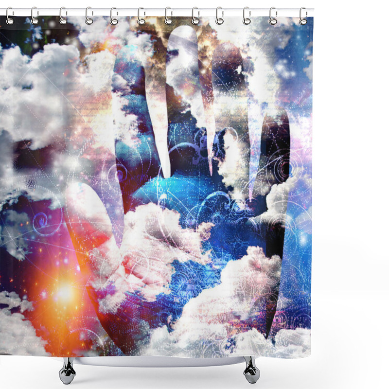 Personality  Hand Abstract Shower Curtains