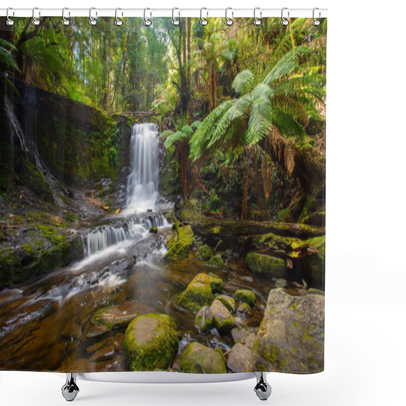 Personality  Horeshoe Falls  In Mount Field National Park Near Hobart, Tasmania, Australia Shower Curtains