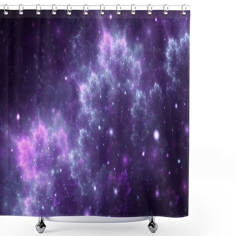 Personality  Deep-blue Cosmic Clouds Shower Curtains