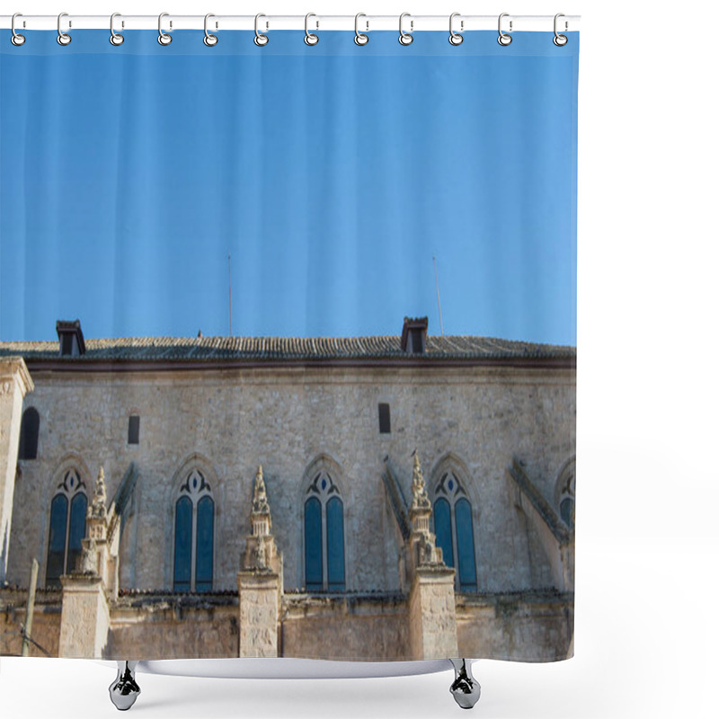 Personality  Gothic Windows Of The Collegiate Church Of The Holy Sacrament In Torrijos, Toledo Province. Spain Shower Curtains