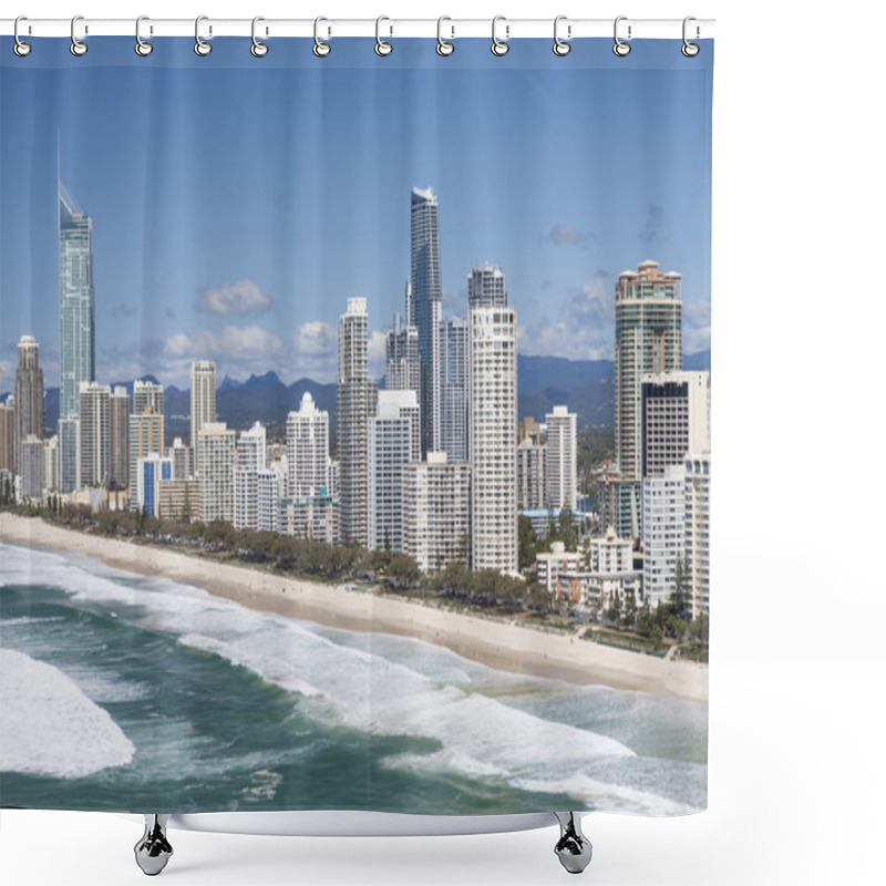 Personality  Highrises Near Beach In Surfers Paradise Shower Curtains