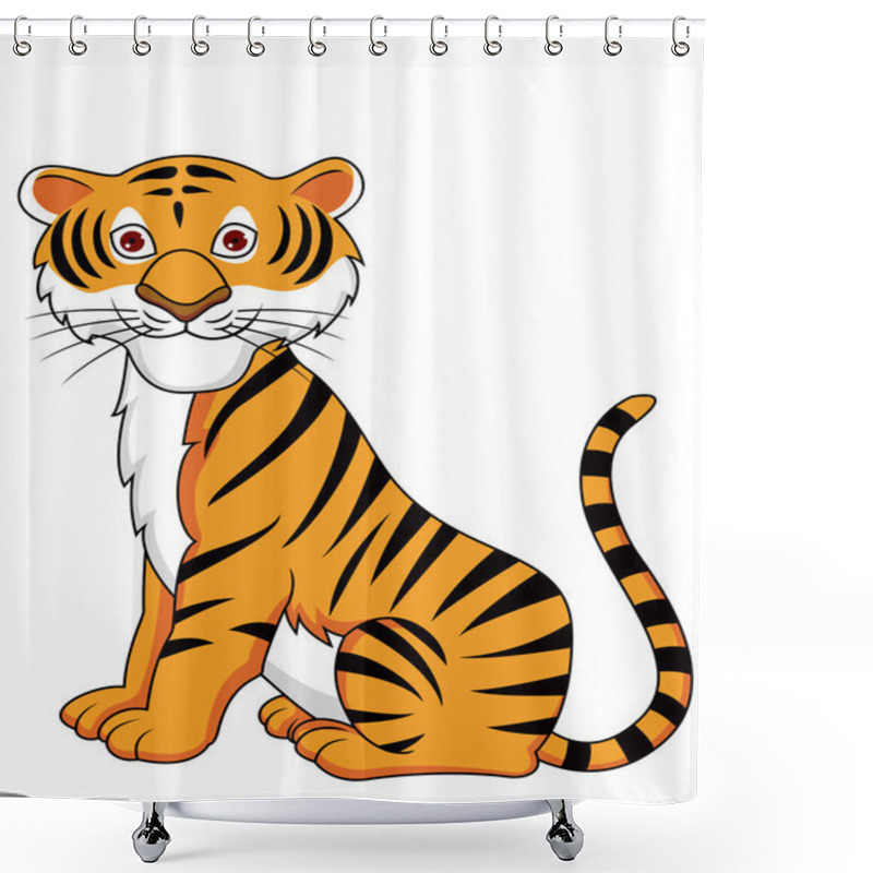 Personality  Tiger Cartoon Shower Curtains