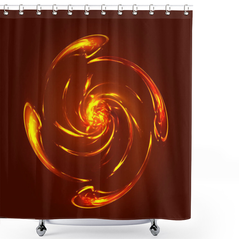 Personality  Abstract Twist Spiral Resembling Planet Or Star. Fractal Art Graphics Shower Curtains