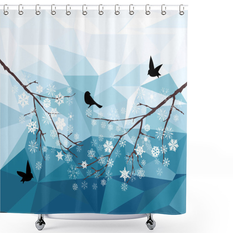 Personality  Snow Trees Shower Curtains