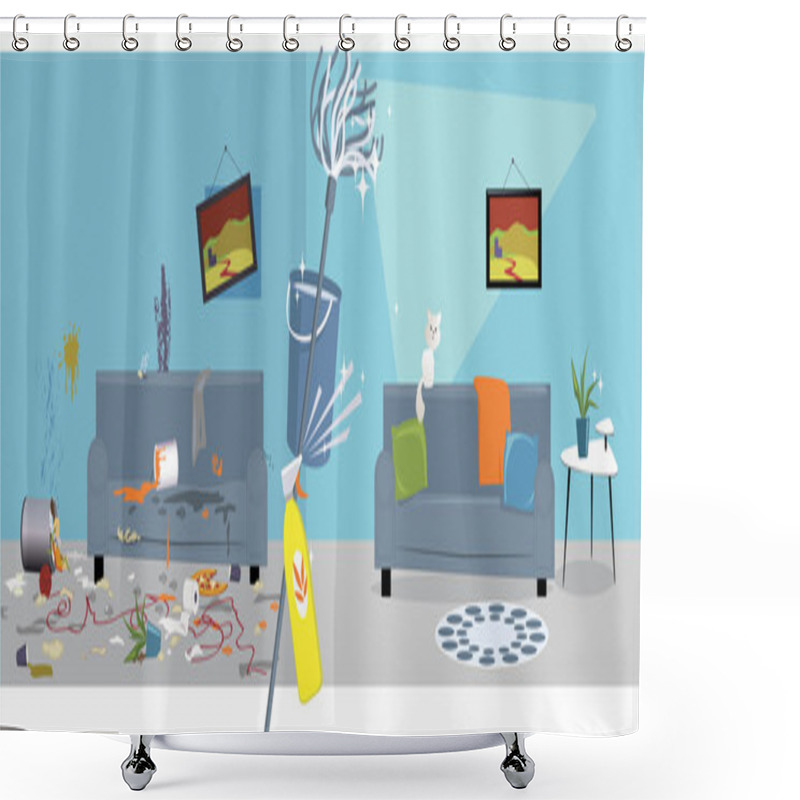 Personality  Professional House Clening Shower Curtains