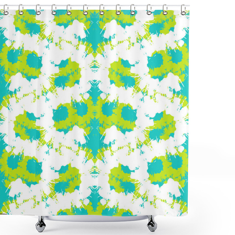 Personality  Hand Painted Pattern With Bold Brush Strokes Shower Curtains