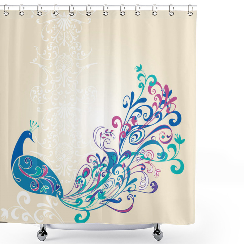 Personality  Decorative Peacock Shower Curtains