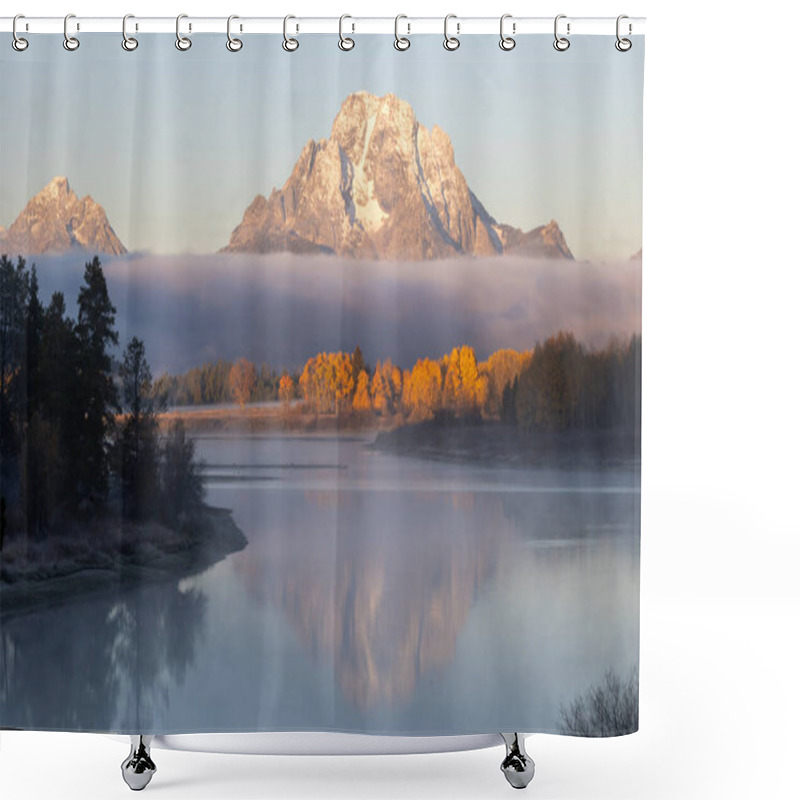 Personality  Sunrise At Oxbow Bend In Grand Teton National Park Shower Curtains