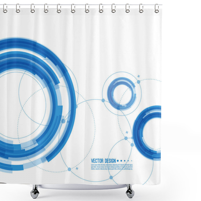 Personality  Abstract Background With Overlapping Circles Shower Curtains