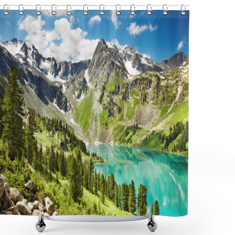 Personality  Mountain Lake Shower Curtains