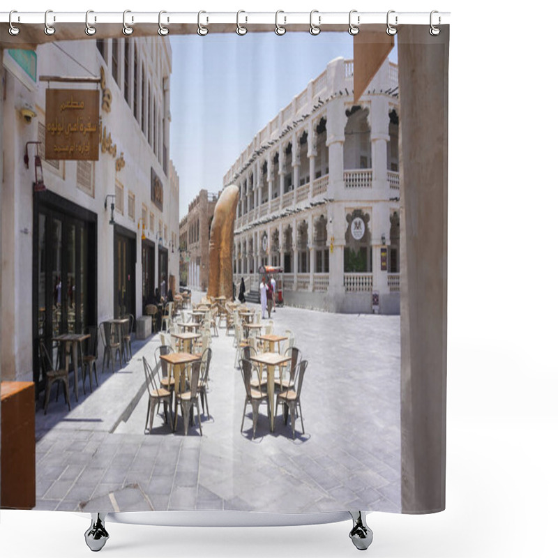 Personality  King's Thumb (cener) At The Marketplace In Doha, Qatar Shower Curtains