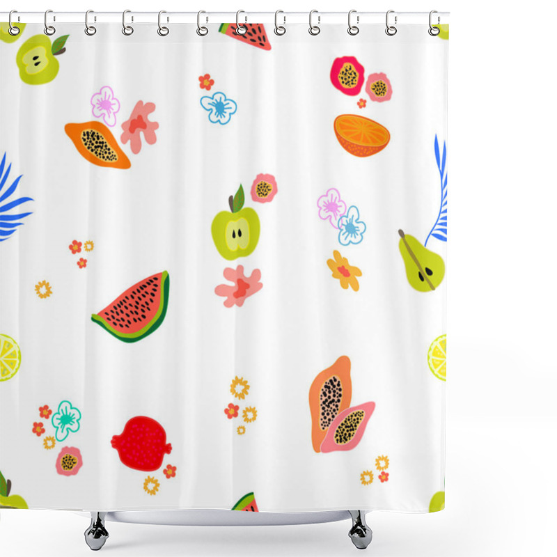 Personality  Exotic Tropical Garden With Small Elements. Shower Curtains