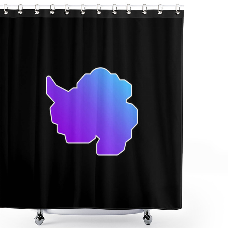 Personality  Antarctic Blue Gradient Vector Icon Shower Curtains