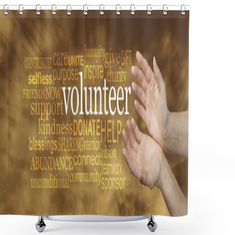 Personality  Volunteer Request Word Cloud Shower Curtains