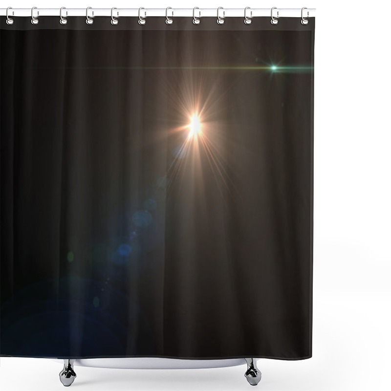 Personality  Lens Flare Effect Shower Curtains