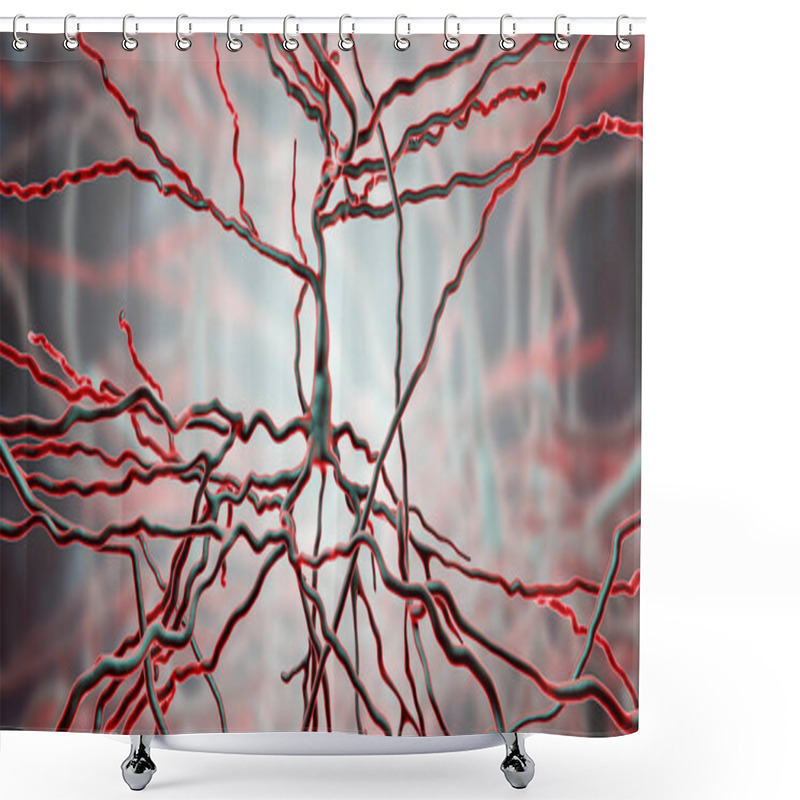 Personality  Pyramidal Neurons, Human Brain Cells Shower Curtains